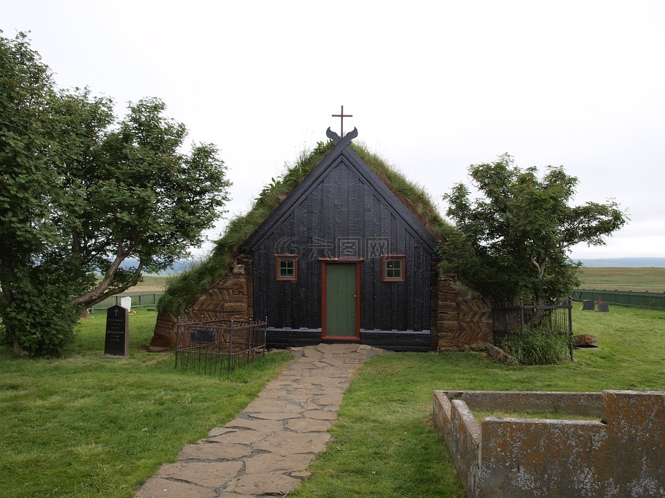 冰岛,草皮教堂,教会