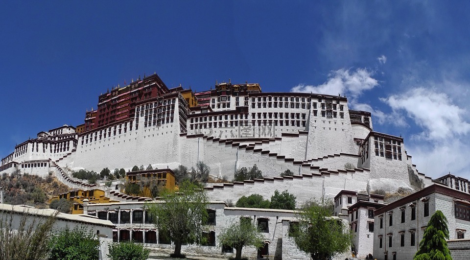 西藏,布达拉宫,建筑物