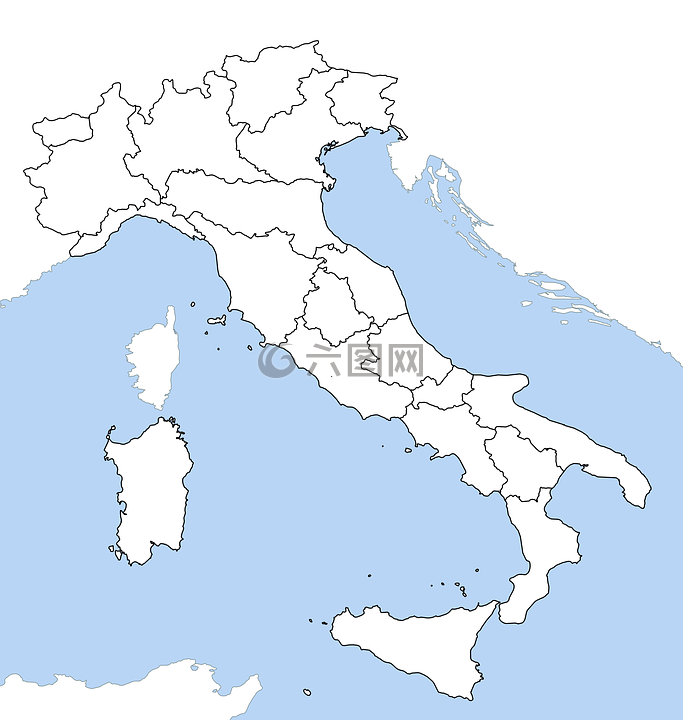 意大利地图简笔画轮廓图片