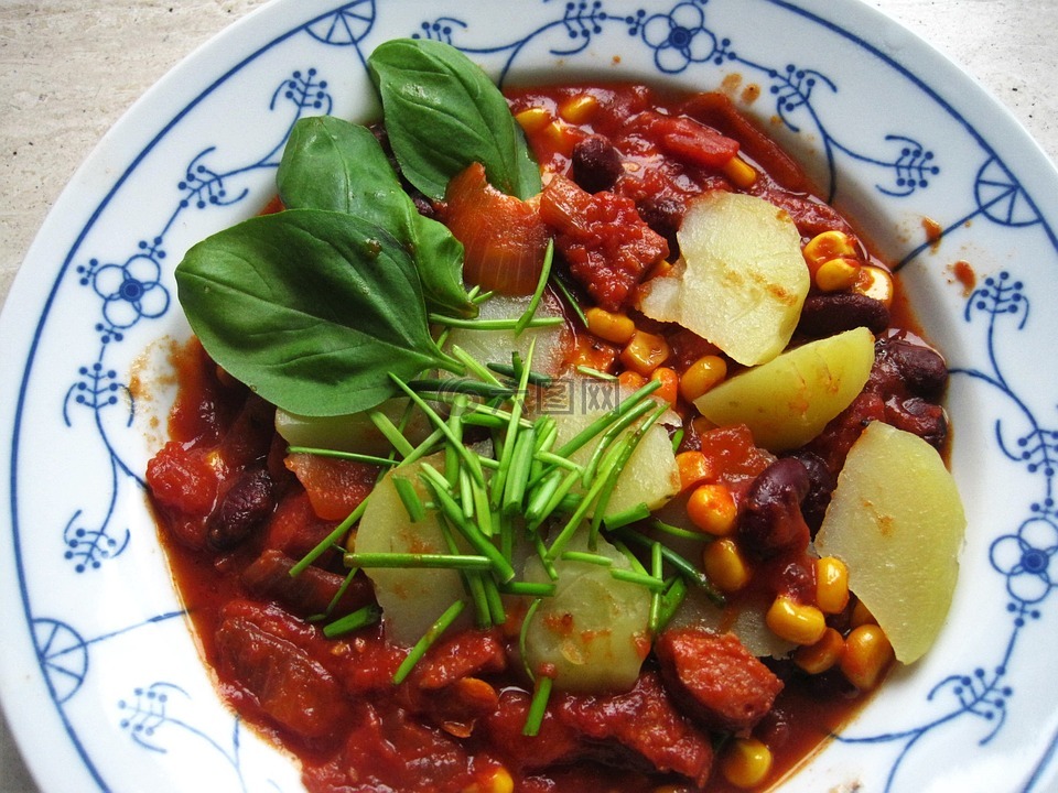 秋季菜,番茄炖玉米,kukuruztopf