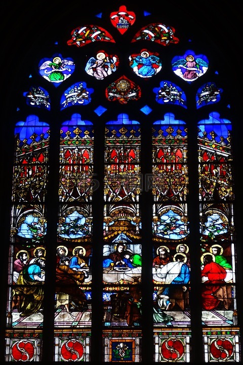 彩色玻璃窗,教堂,遗产