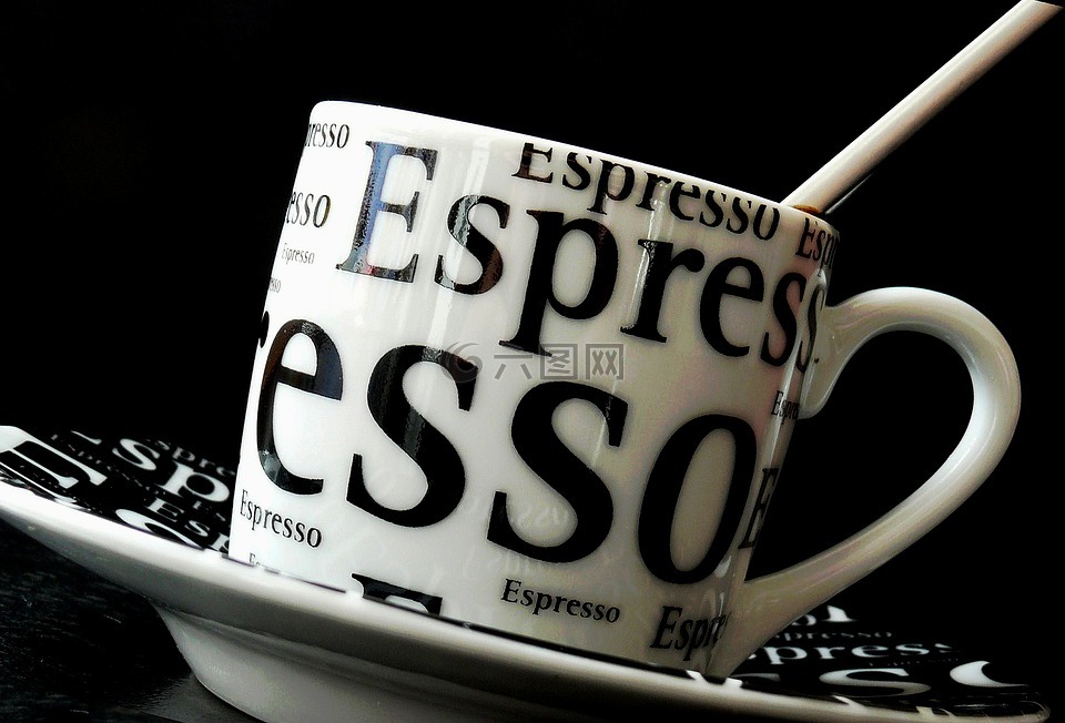 醉酒,咖啡,espressotasse