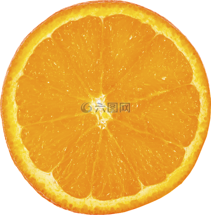 水果,橙色,切片