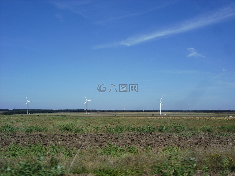 风电场,电力,风力涡轮机