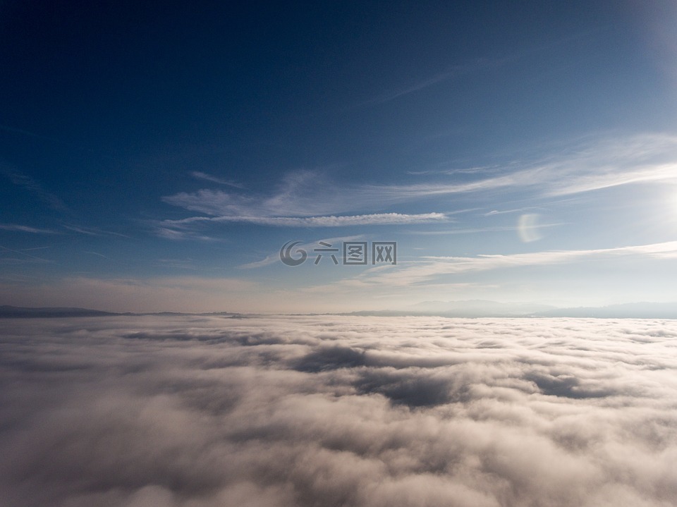 塞尔瓦海洋,鸟瞰图,云