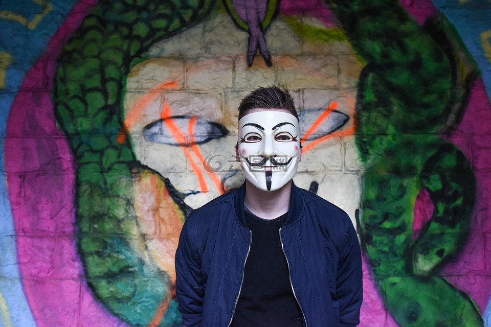 匿名,涂鸦,面具