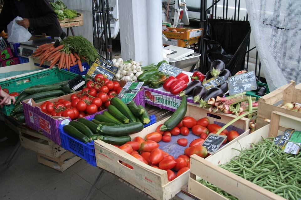 蔬菜,菜摊,市场