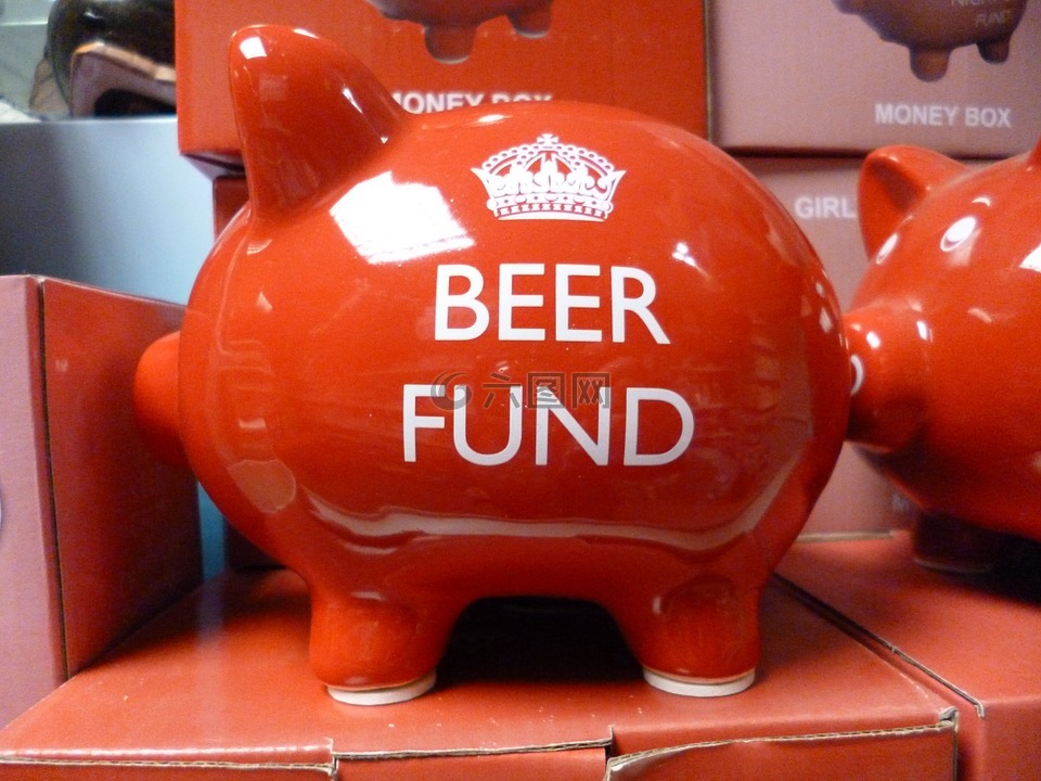 啤酒,猪,储钱罐