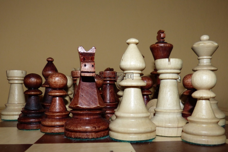 象棋,棋盘上的棋子,国际象棋游戏