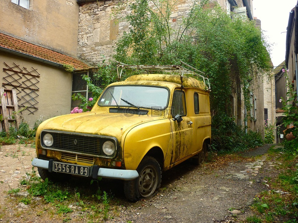 街,法国,旧车