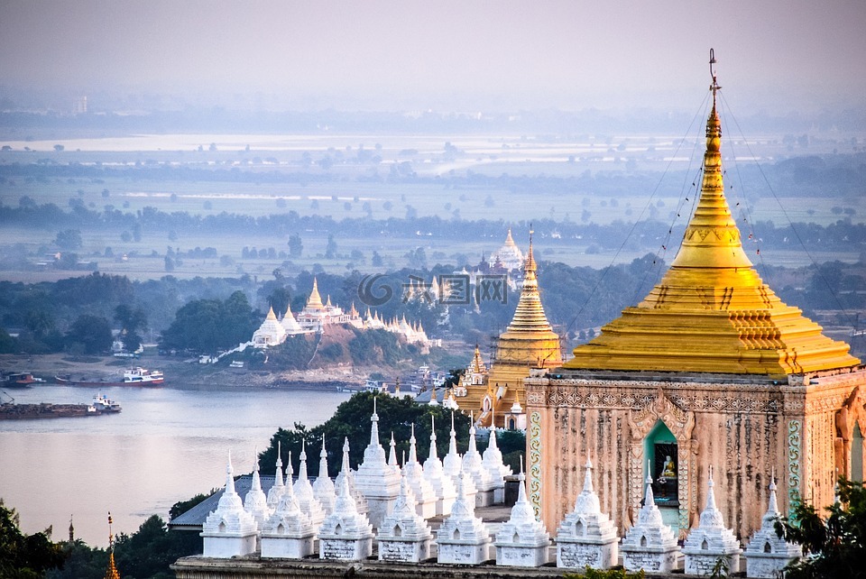 曼德勒,缅甸,宝塔