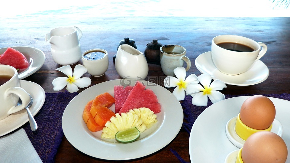巴厘岛,早餐,食品