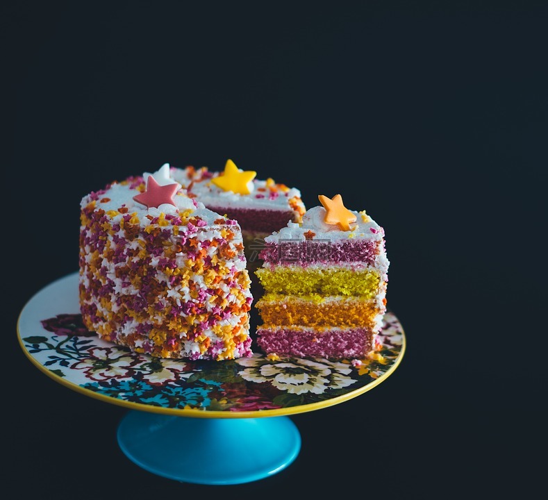 蛋糕,多彩,色彩缤纷