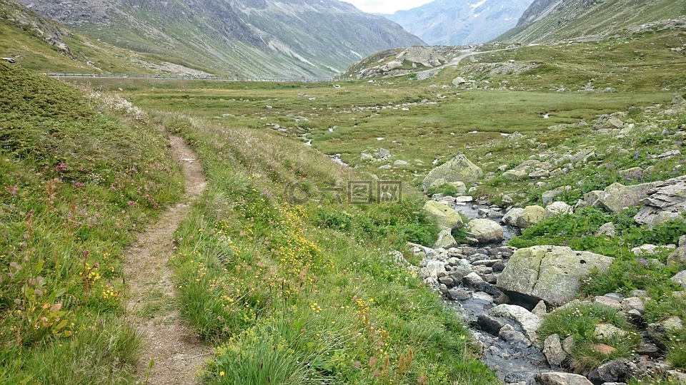 路径,放松,山流