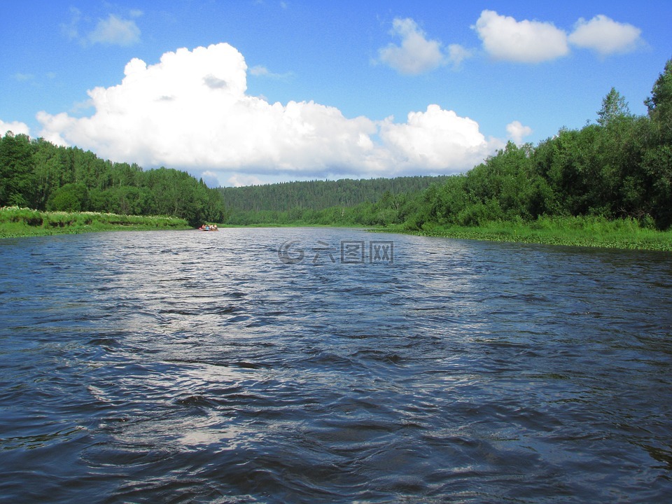 河usva,彼尔姆边疆区,夏季