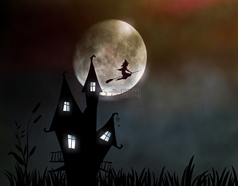 女巫的房子,女巫,月光