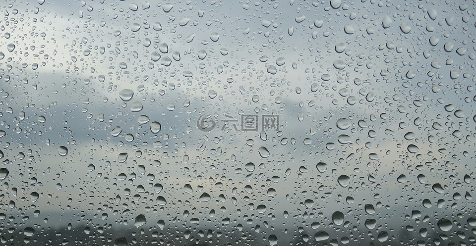 一滴水,窗口,雨