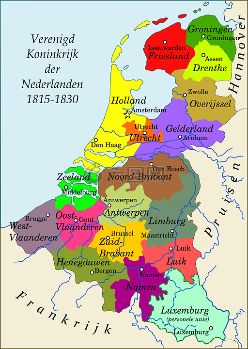 地图,荷兰,王国
