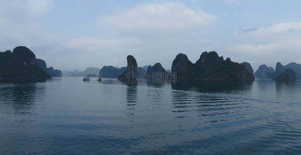 越南,下龙湾,海