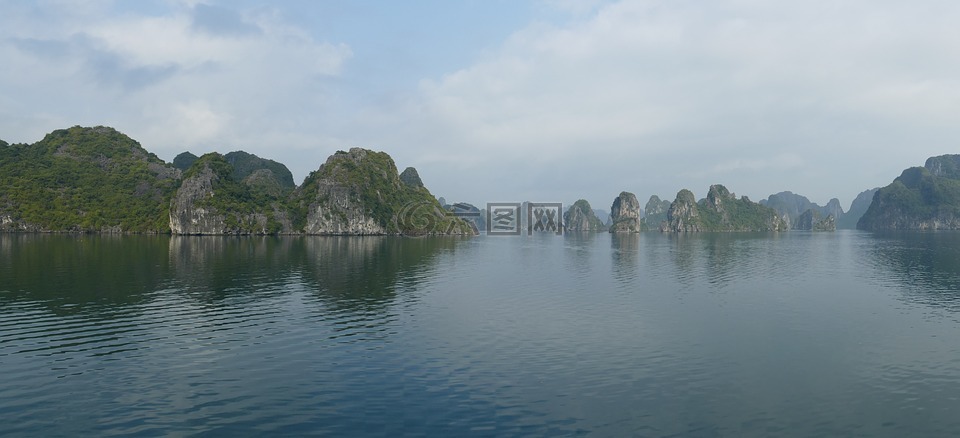 越南,下龙湾,海