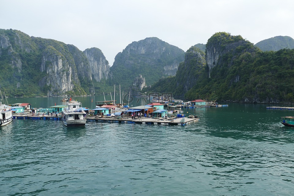 越南,下龙湾,海