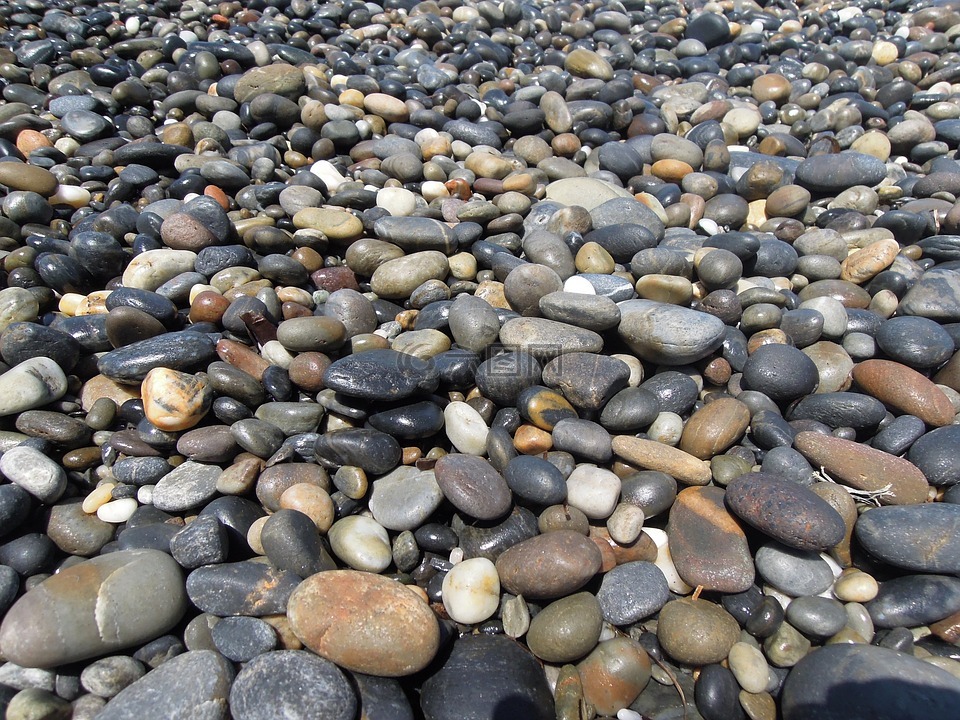 石,岩石,海滩