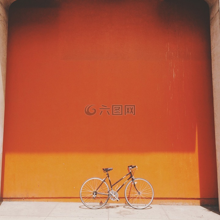 自行车,墙,循环