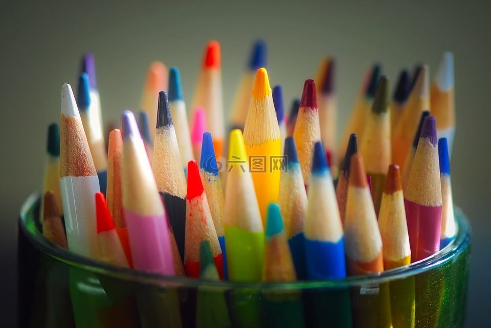 铅笔,有色,颜色