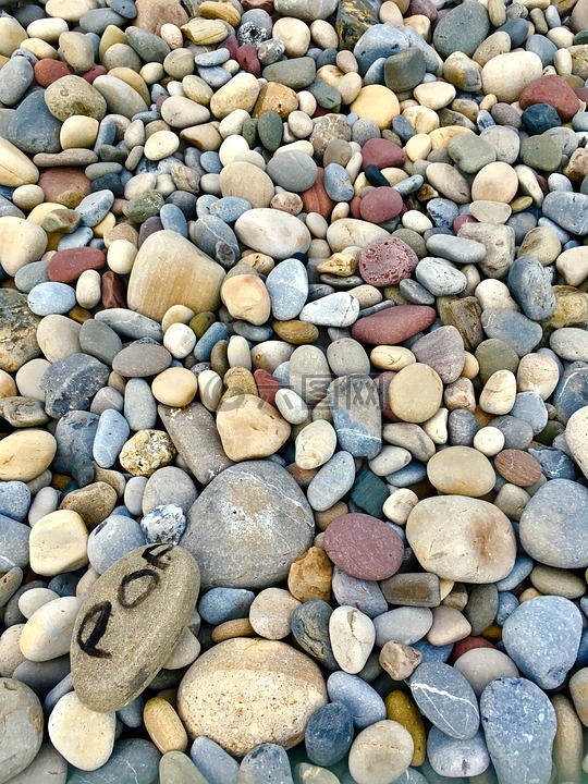 鹅卵石,卵石,海滩