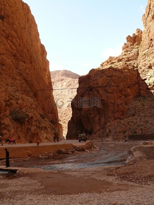 todra峡谷,摩洛哥,峡谷