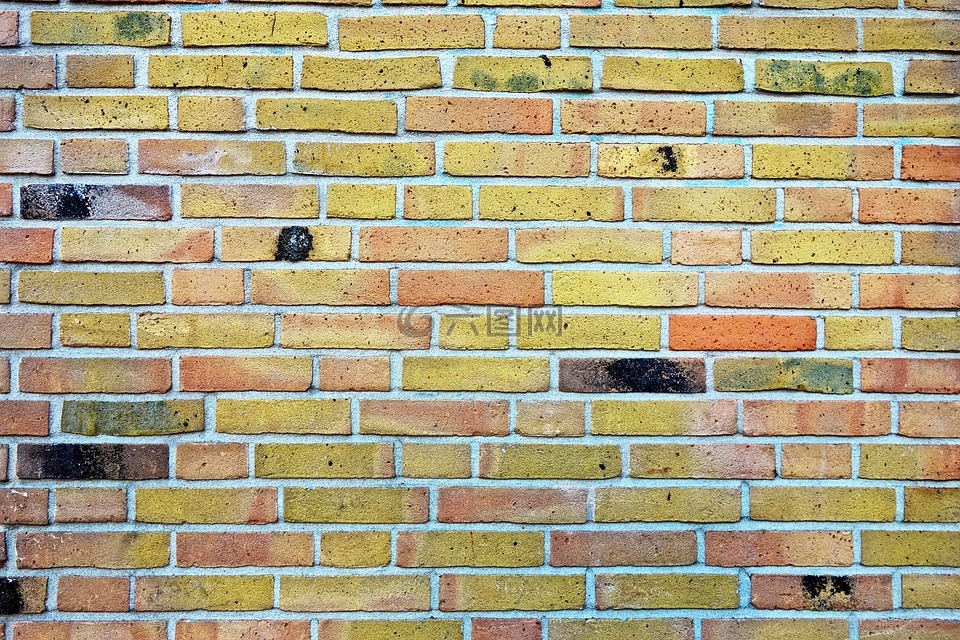 砖墙,黄砖,墙