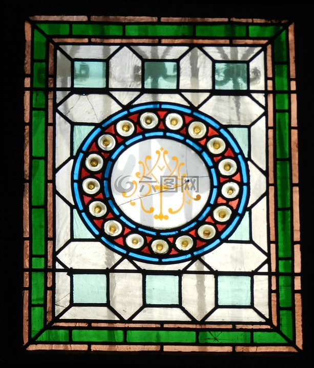 窗口,教堂,彩绘玻璃