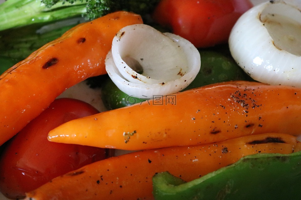 蔬菜,辣椒,蕃茄
