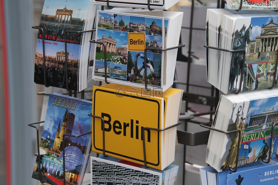 明信片,旅游卡,柏林