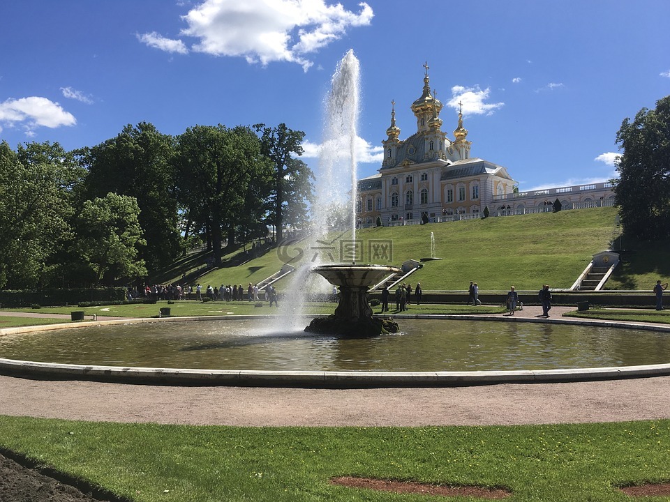 圣 · 彼得堡,彼得夏宫,喷泉