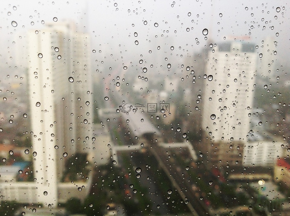 雨,雨点,窗口