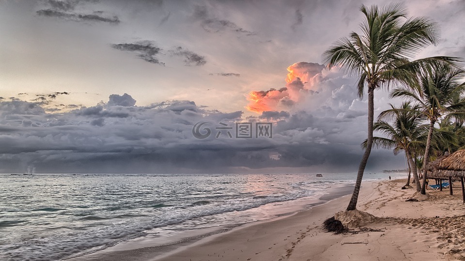 海滩,多米尼加共和国,多米尼加