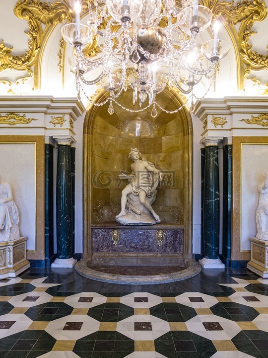 雕像,宫,欧洲