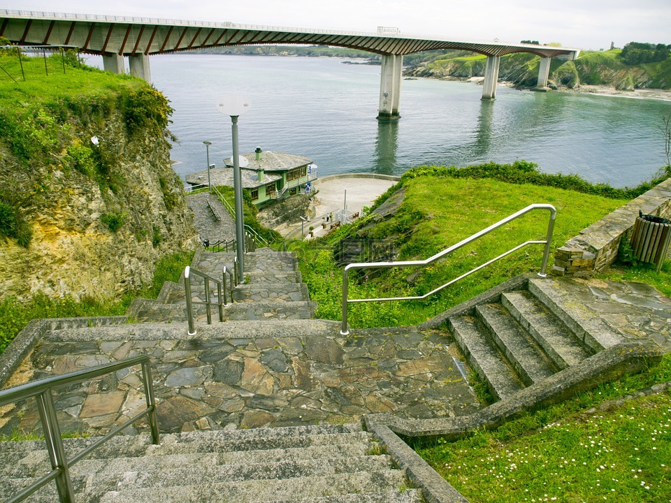 楼梯,桥,里瓦德奥海卢戈