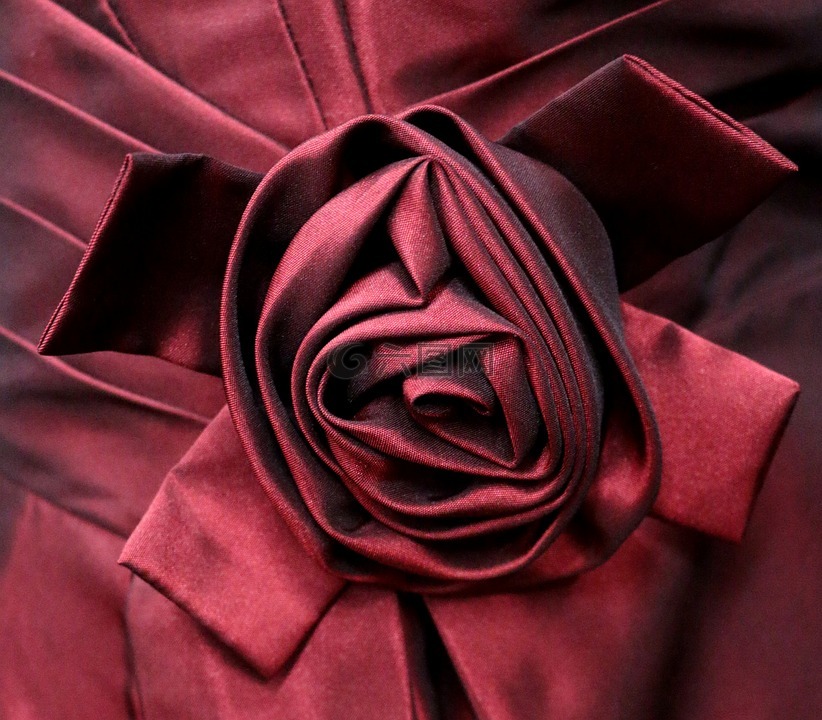 缎,织物,玫瑰