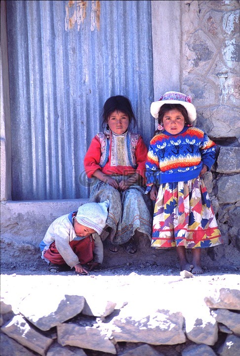 秘鲁,儿童,多彩