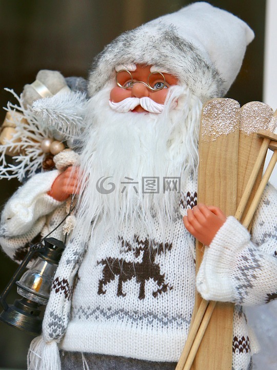 圣诞老人,巴特,木制雪橇