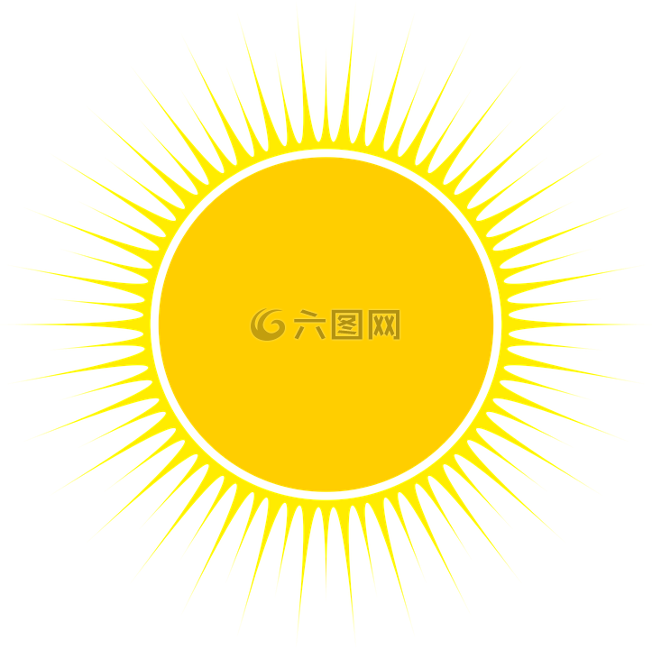 太阳,矢量,图