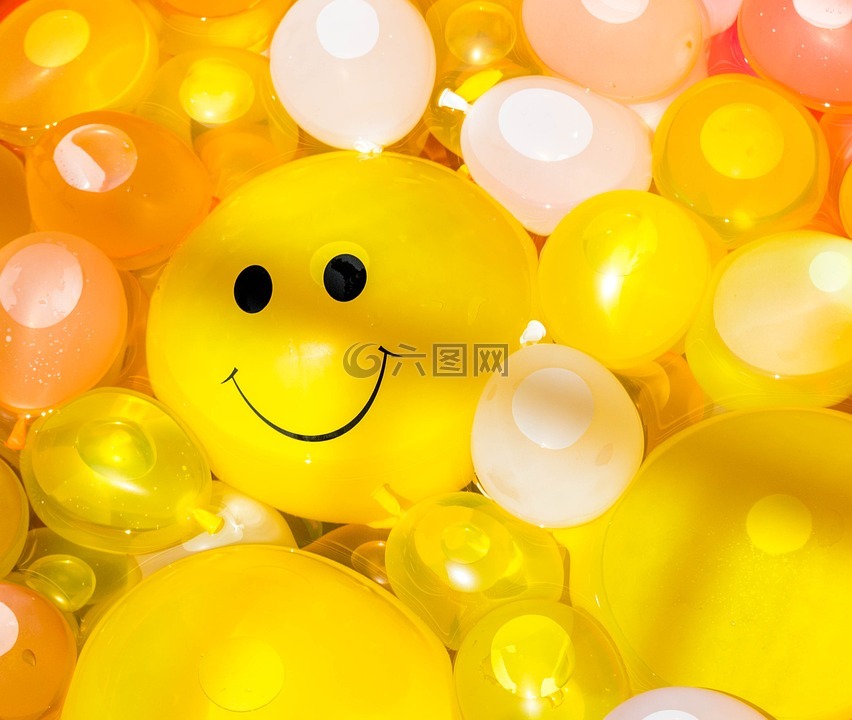 微笑,快乐,气球