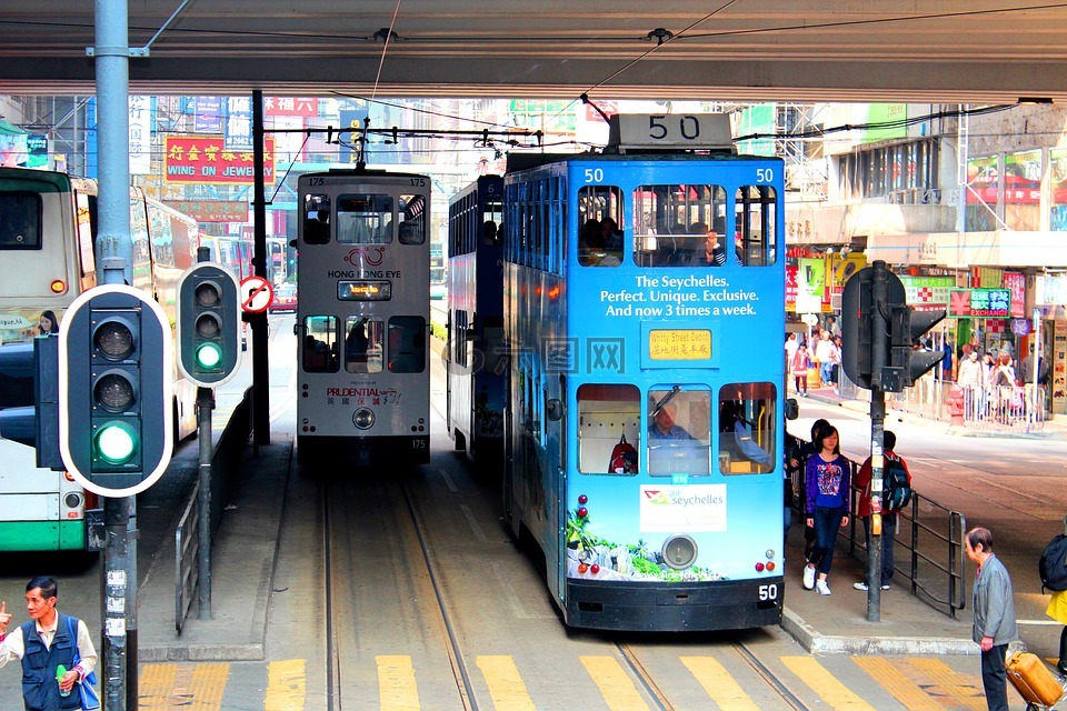 香港,电车,路