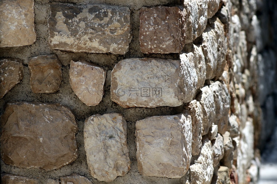 石,墙,石材墙