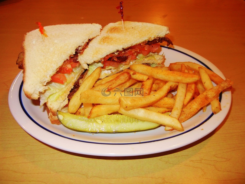 blt,咸肉,生菜