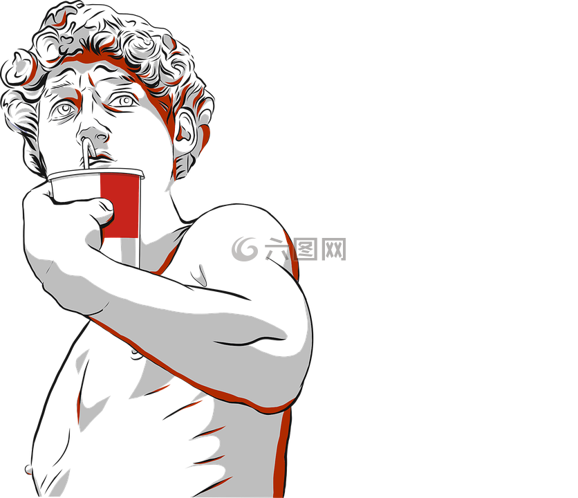 雕像,david,矢量图形