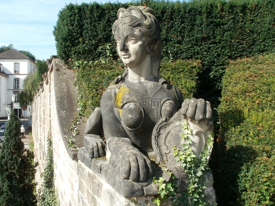 雕塑,斯芬克斯,花园酒店