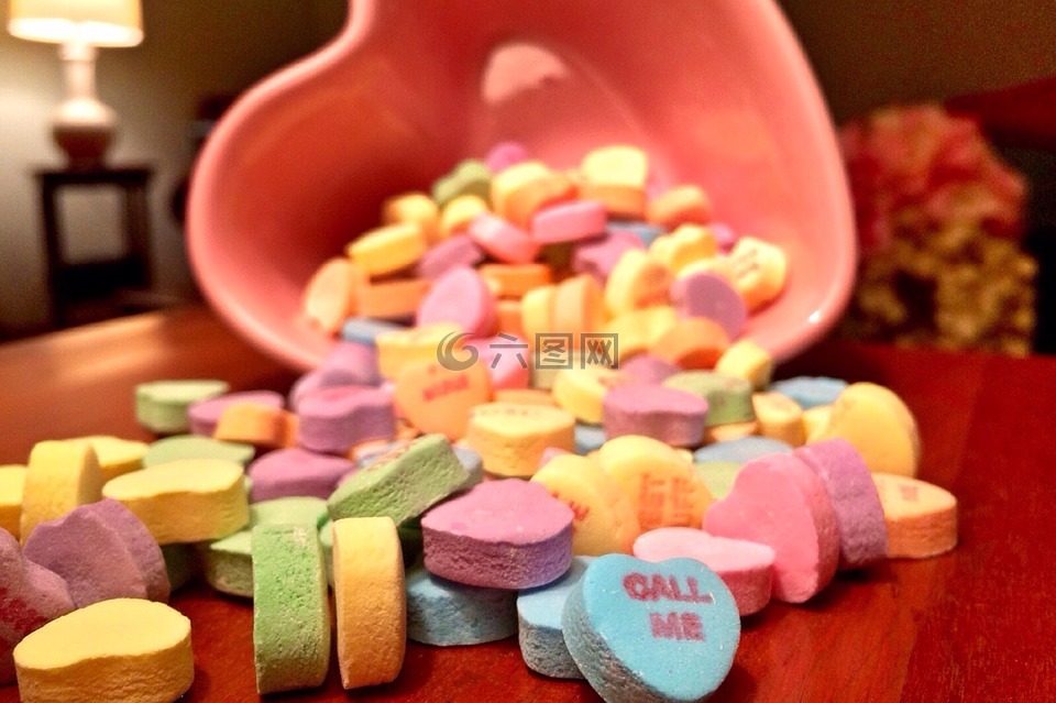 糖果,情人节,彩虹